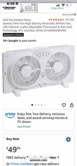 Genesis Twin Window Fan White