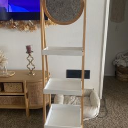 Shelving Stand With Mirror