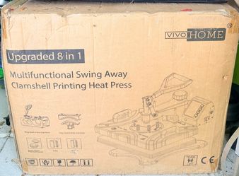 VIVOHOME 8-in-1 Heat Press Machine – T-Shirt, Mug, Hat & Sublimation Press