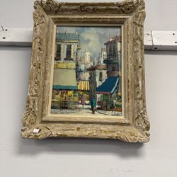 Beautifully framed vintage mid century oil painting 