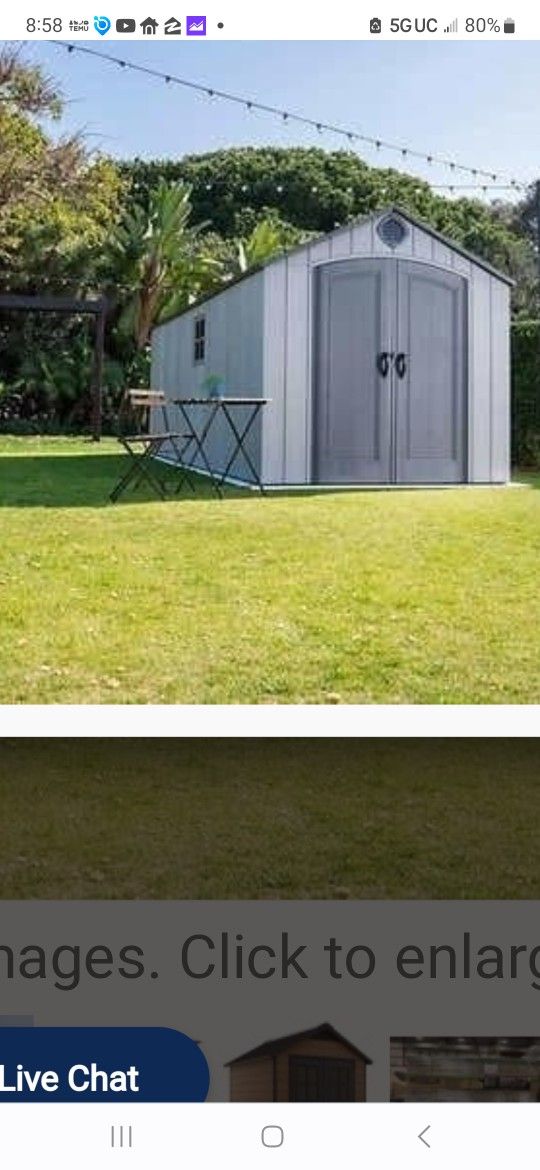 Lifetime Storage Shed 8x 17.5 $2200