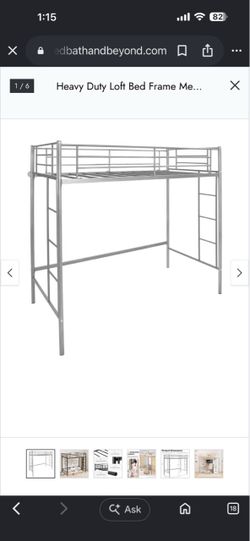 Heavy Duty Metal Loft Bed Frame Full size