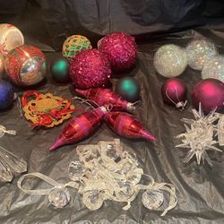 Vintage Mix Lot Christmas Ornaments 