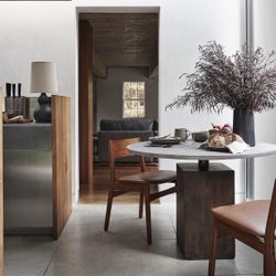 West Elm Reclaimed Wood Base Pedestal Dining Table