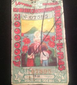 Vintage lottery ticket