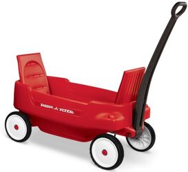 Radio Flyer, Pathfinder 2-in-1 Wagon, Folding Seats, Red

