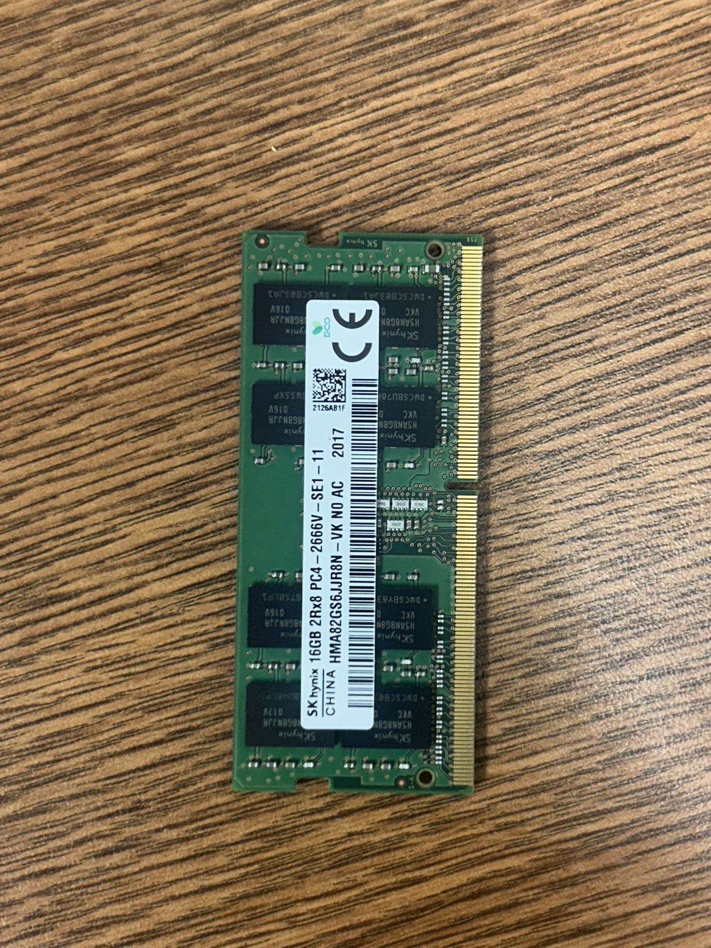 SK hynix 16GB DDR4 2666MHz SODIMM Laptop RAM HMA82GS6JJR8N