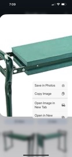 Hanford / garden bench used once $12, New foldable stool $12 or both $20