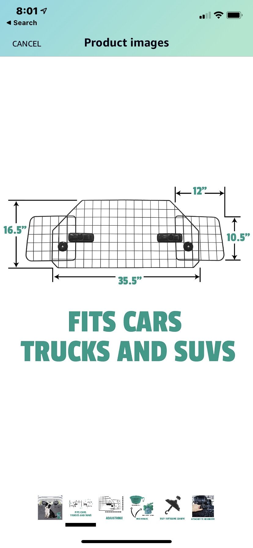 Pet Divider For Car