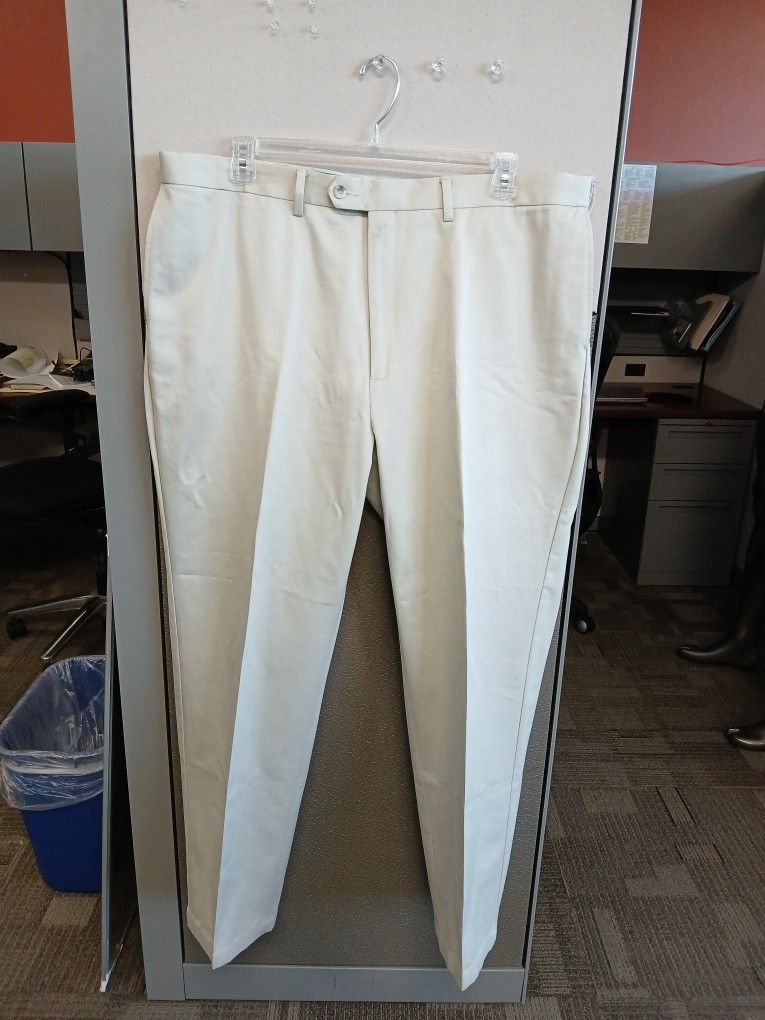 Savane Comfort Plus Mens Pants 42/32 Beige 100% Cotton