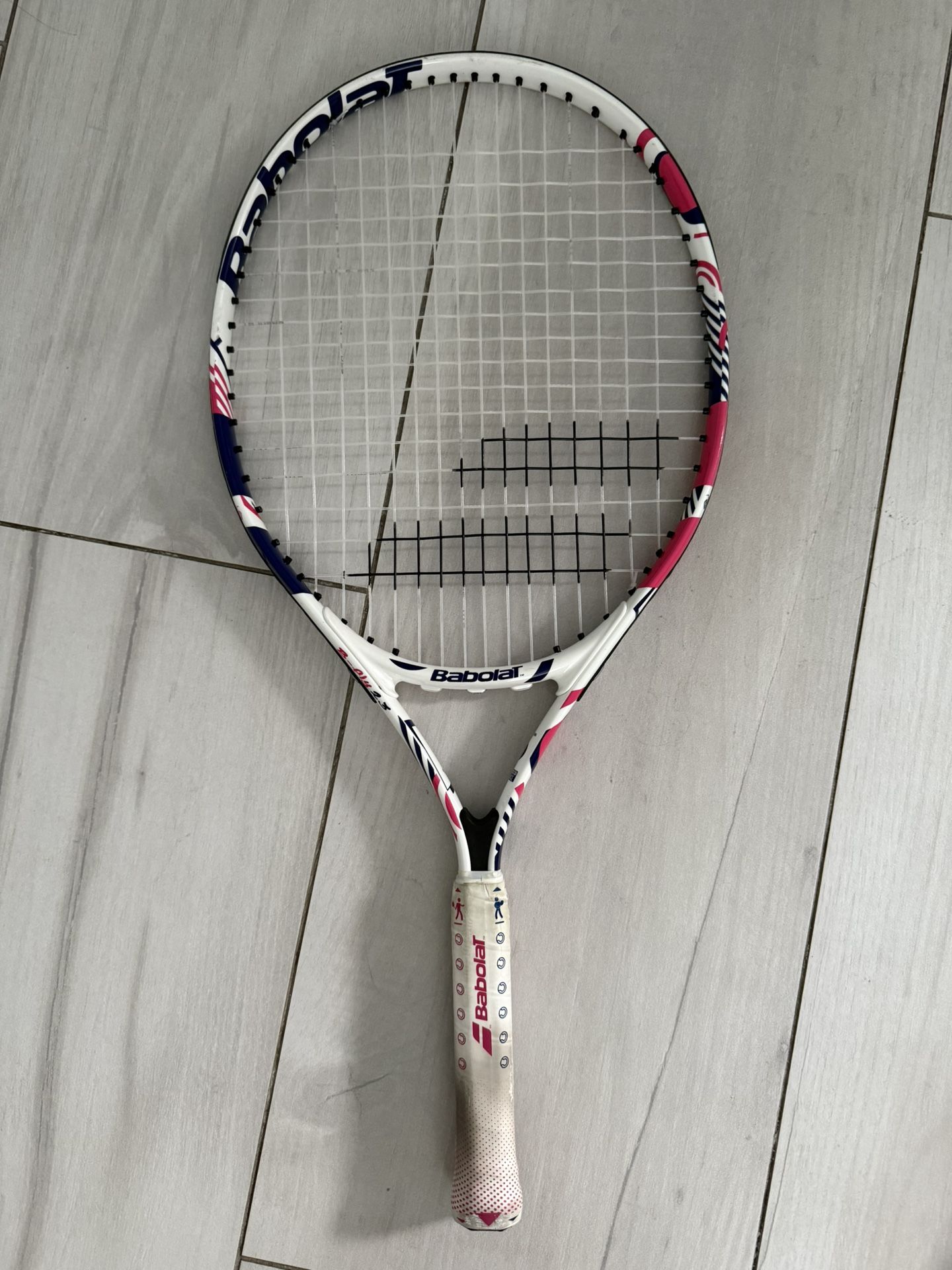 Kids Tennis Racket Pink White Babolat