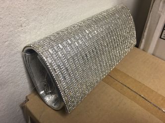 Purse clutch gems 💎 glitter cartera with chain prom