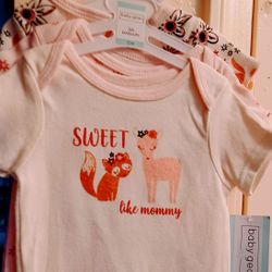 Brand New Baby Girl's 12-months 3pk Bodysuits