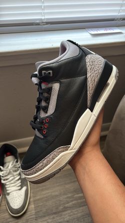 Black cement 3s Sz 10.5 read description