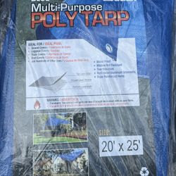 Blue Poly Tarp De 20’ x 25’