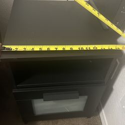 Black Side Table With Drawer