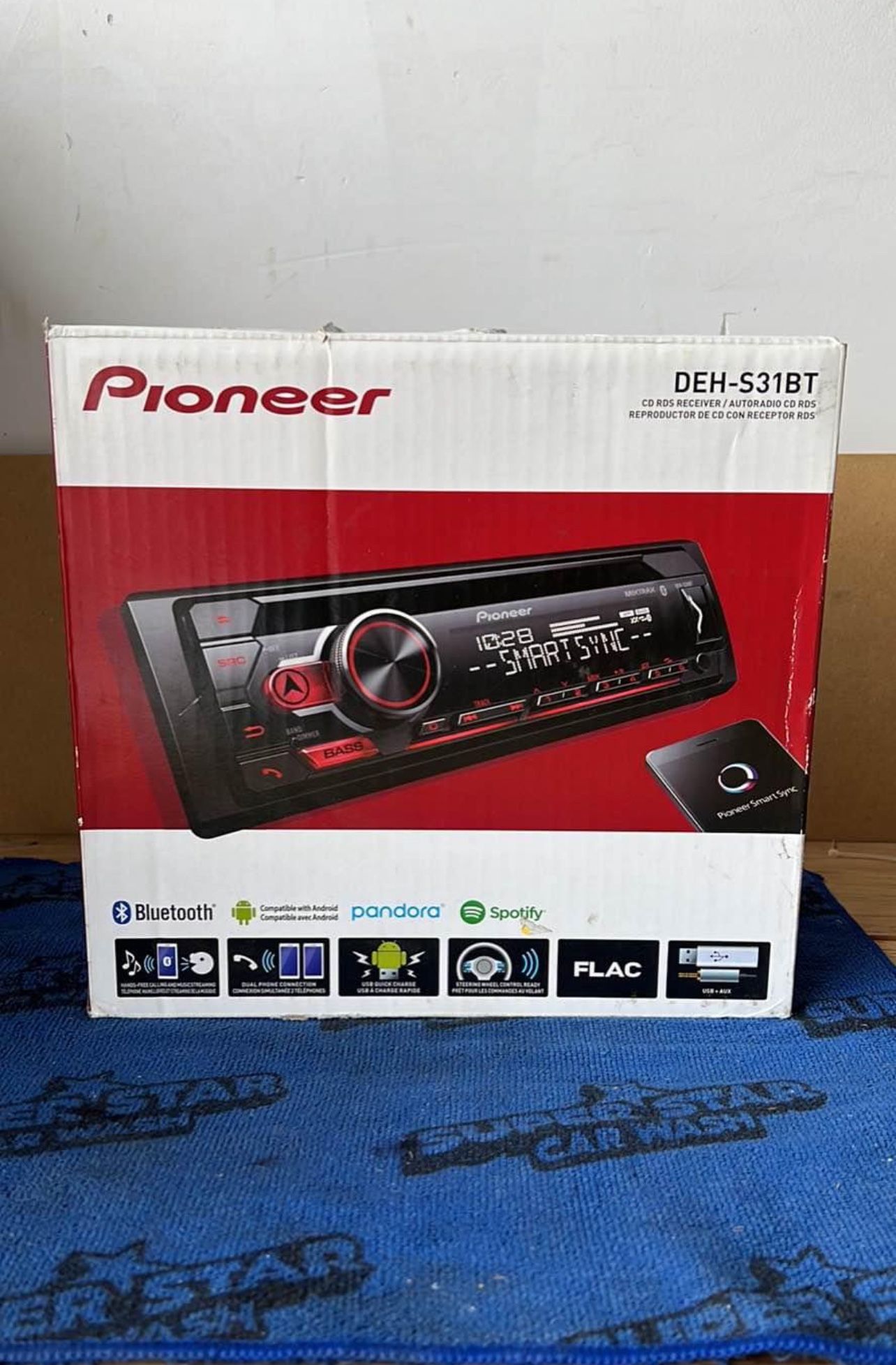 Pioneer DEH-S31BT CD Receiver with Bluetooth, Single DIN, In-Dash | Pioneer Smart Sync App | Android