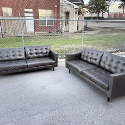 Matching Leather Couches 