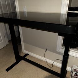 standing glass table