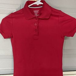French Toast Shirt Girls Size S 6/6X Red Polo laced collar Kids