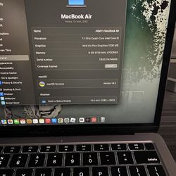 2020 Macbook Air 13.3 in