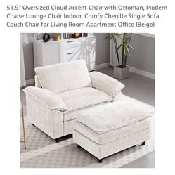 5 Month Old Oversized Chair AND ottoman