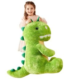 IKASA Large Dinosaur Stuffed Animal Plush Toy,Giant T-Rex Cute 23" Jumbo Soft Toys,Huge Big Size Fluffy Plushy Fat Plushie,Gifts for Kids
