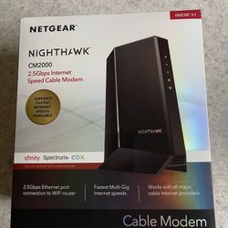 NightHawk (Netgear) CM 2000 2.5 Gbps Internet
