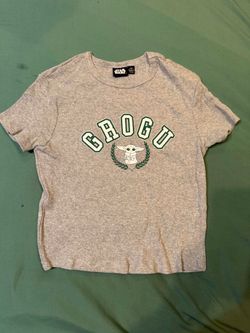 Star Wars Grogu Graphic Crop T-Shirt Size Small