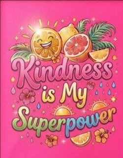 8.5x11 Cardstock Pink "Kindness is My Superpower" Decorative Print