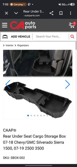 Chevy Silverado Under Seat Storage