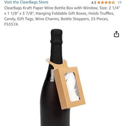 Wine Bottle Favor Boxes (24 Pieces) 
