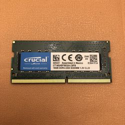 Crucial RAM 16GB DDR4 3200MHz CL22 (or 2933MHz or 2666MHz) Laptop Memory  CT16G4SFRA32A