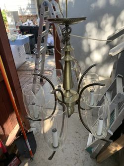 Interior light. Over 1950’s chandelier
