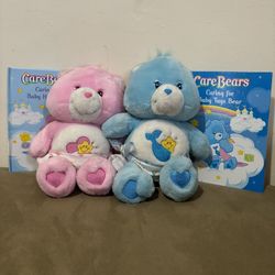 BABY HUGS & TINY HUGS CARE BEAR WITH BOOKS