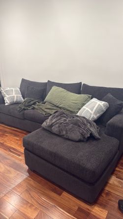 Living Spaces Black Couch