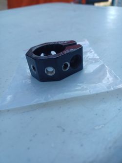 1980s Bmx Odyssey Original Black Anodized Tuffneck Style Seatpost Clamp