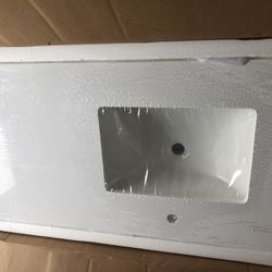 Wyndham Collection Beckett 54 in. W x 22 in. D Marble Sink Top in White