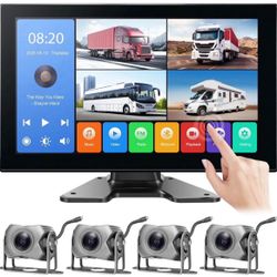 Touch Monitor 4-Channel 1080P Backup Camera