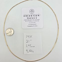 14k gold 21" snake link chain
