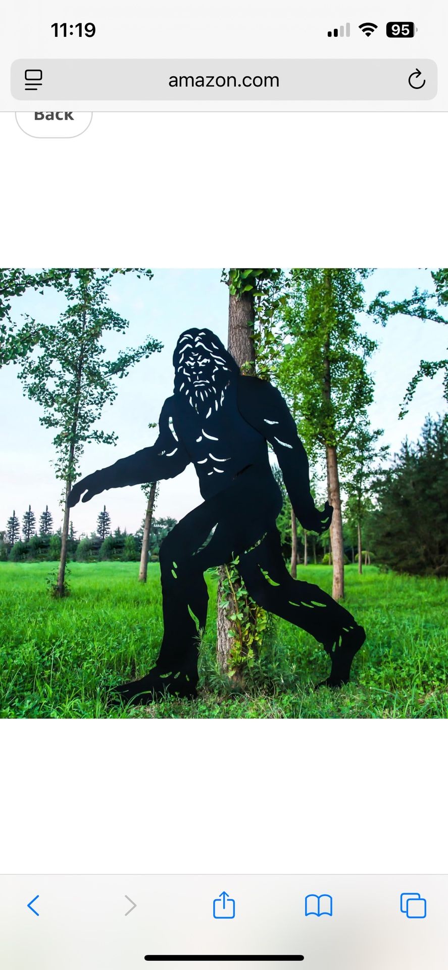 7.4ft Bigfoot Metal Outdoor Decor Big Foot Sasquatch Gifts for Men/Women Bigfoot Silhouette Statues for Yard Art, Patio, Lawn, Forests, Garden Decor,