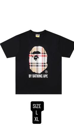 BAPE TEES  (BURBERRY) SIZES XL,L,