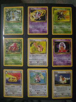 Vintage Pokémon Base Set Cards Lot of 9