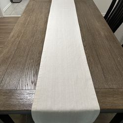 White table runner. 8’10”x 13.5” 