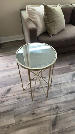 Mirrored side table
