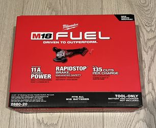 MILWAUKEE M18 FUEL 18V Lithium-lon Brushless Cordless 4-1/2 in./5 in. Grinder w/Paddle Switch (Tool-Only)