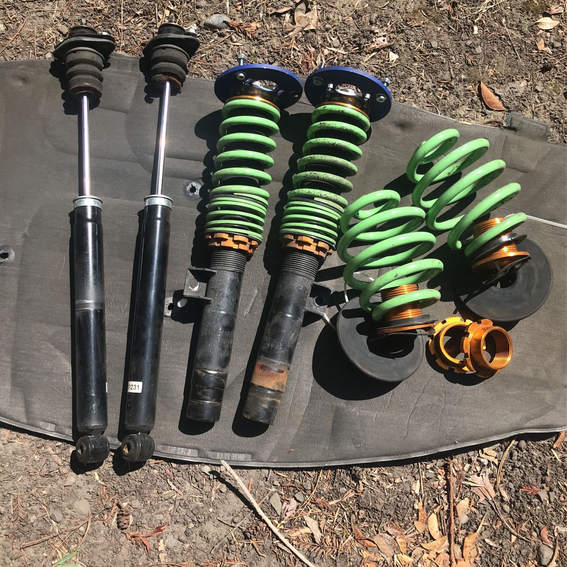 E46 Coilovers Raceland With Silver Project Camber Plates 