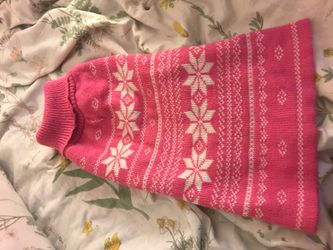 Pink dog sweater
