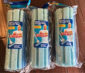 3 Mr. Clean Heavy Duty Roller Mop Head Scrubber Refill No.446391 FITS 446390