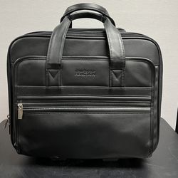 Kenneth Cole Reaction 15.4" Leather Rolling Briefcase Computer Bag